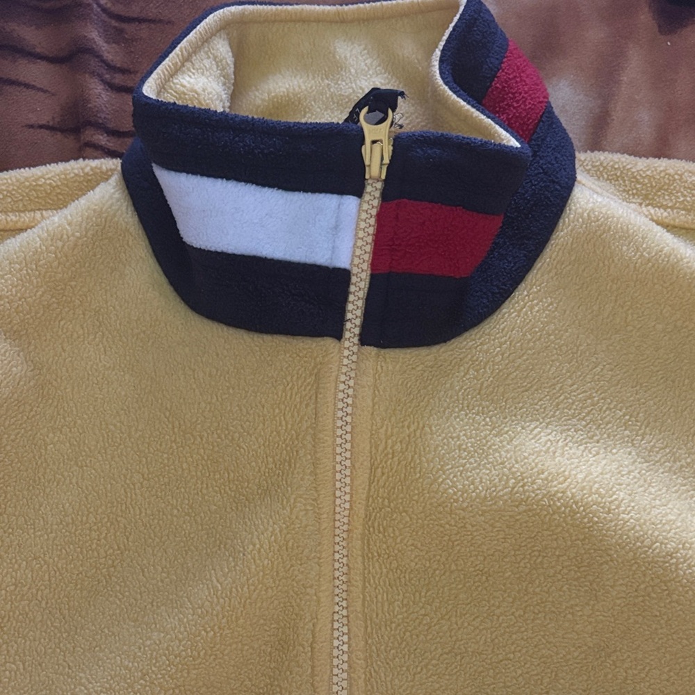 Tommy Hilfiger Men's Zip-Up Yellow Sweater - Picture 3 of 7